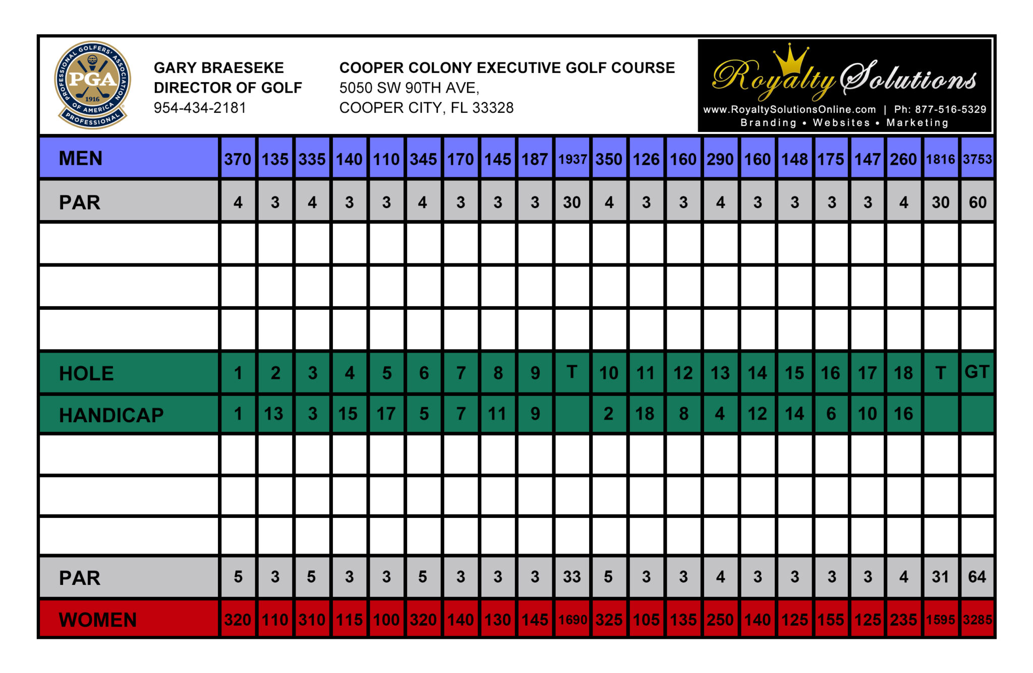 Course Cooper Colony Golf